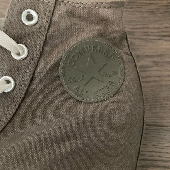 Converse Chuck Taylor All Stars Gray Studded Hi High Top Ankle Boots Sneakers - Picture 6 of 10